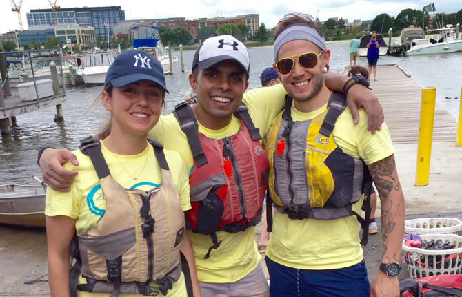 Kayla, Sachin, Rick - 2016 Mystic Valley Clean Up