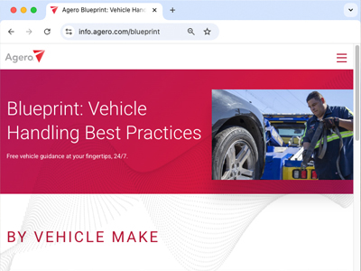 Agero Blueprint landing page https://info.agero.com/blueprint
