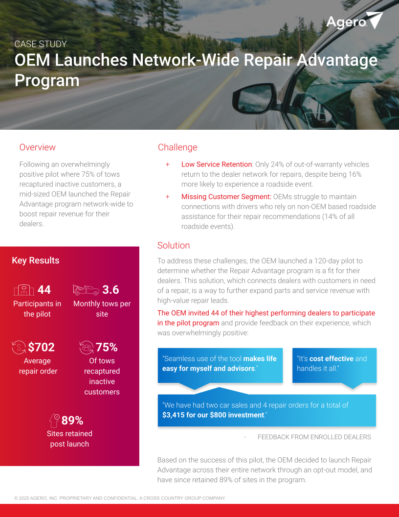 Repair Advantage Opt-Out Case Study