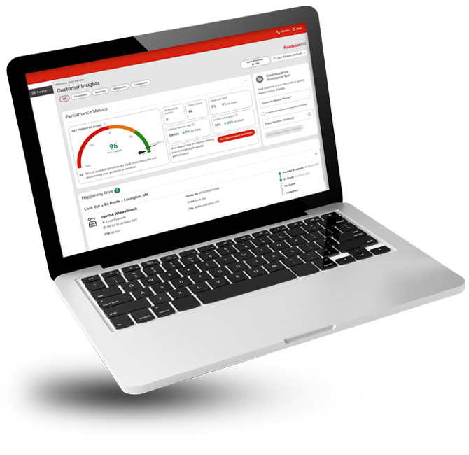 Agero's RoadsideAID - Agent Insights Dashboard Computer