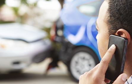 phone call accident scene